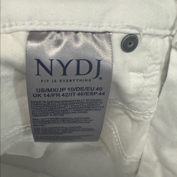 NYDJ Skinny Jeans Cotton Stretch Pure White Lift Tuck Tech Flattering NWT Sz 10 - Picture 7 of 10